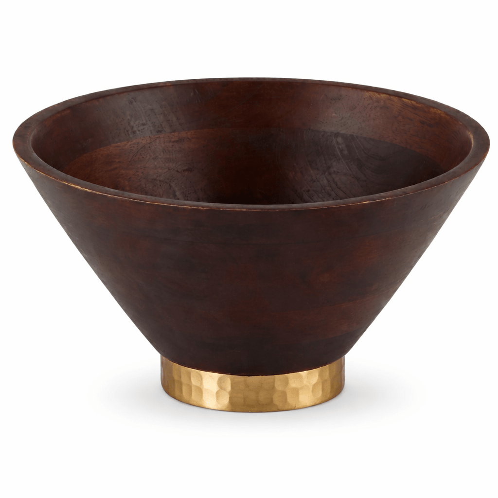 Wooden Bowl with Metal Base Bowl| Roots Furniture