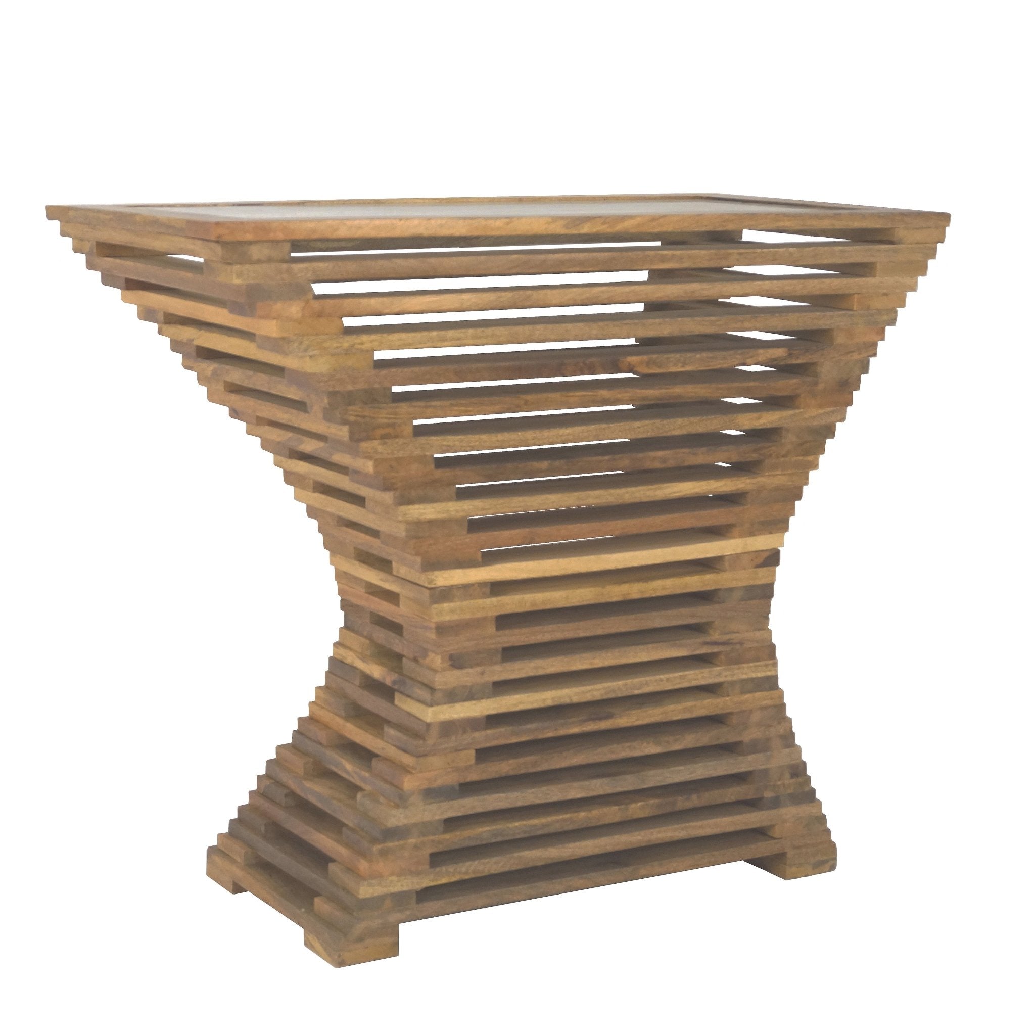 Wooden Console Table With Glass Top, Brown Consoles & Sideboards| Sagebrook Home