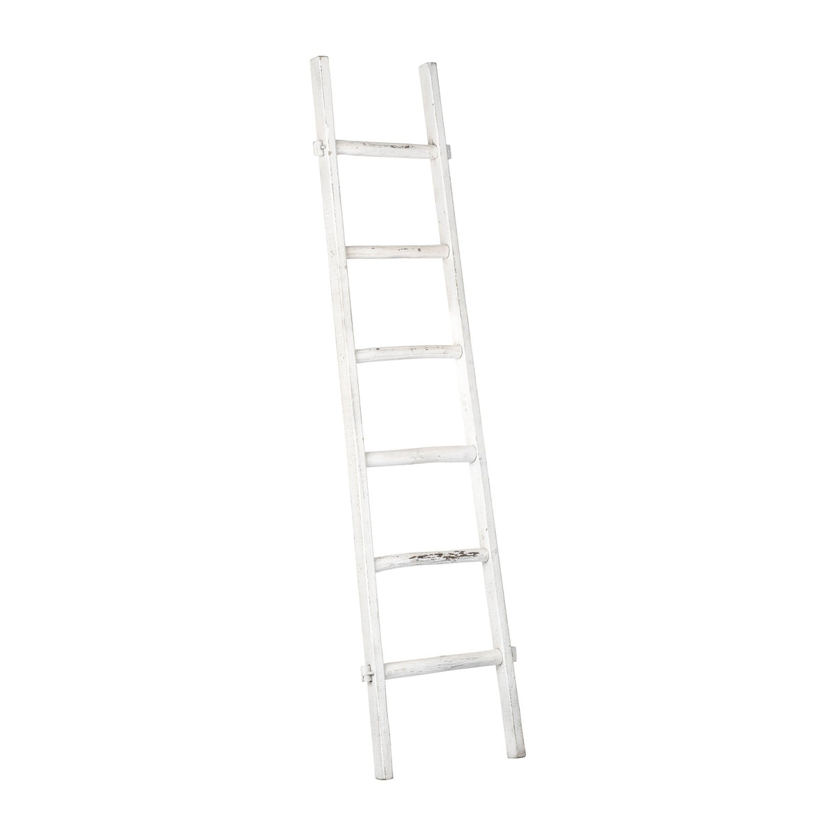 WOODEN , DECORATIVE 76" LADDER, WHITE Table Decors| Sagebrook Home