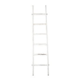 WOODEN , DECORATIVE 76" LADDER, WHITE Table Decors| Sagebrook Home