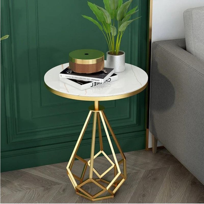 Wooden Marble Side Table by Alhome Accent & End Tables| Alhome