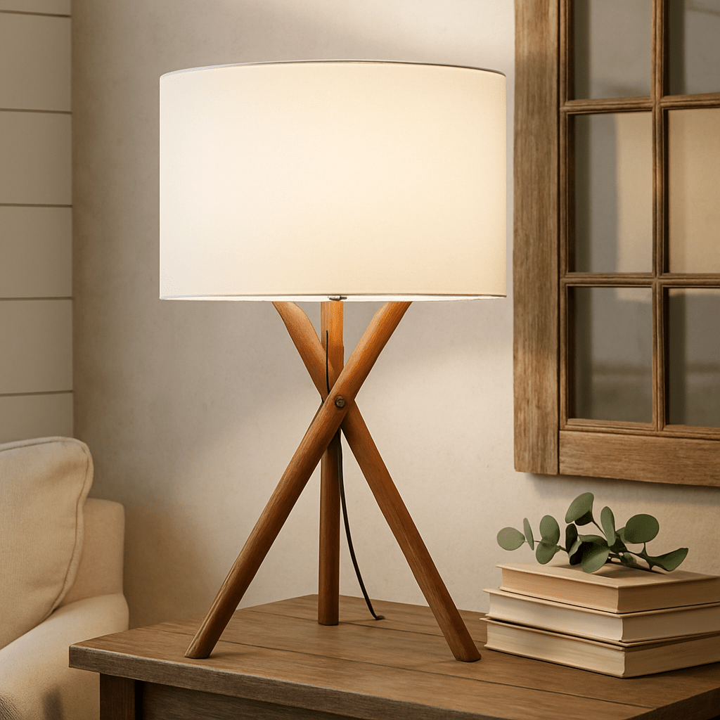 WOODEN TRIPOD TABLE LAMPS Table Lamps| Roots Furniture