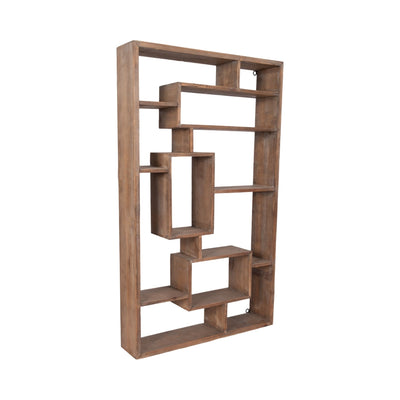 WOODEN WALL SHELF, BROWN - Al Rugaib Furniture