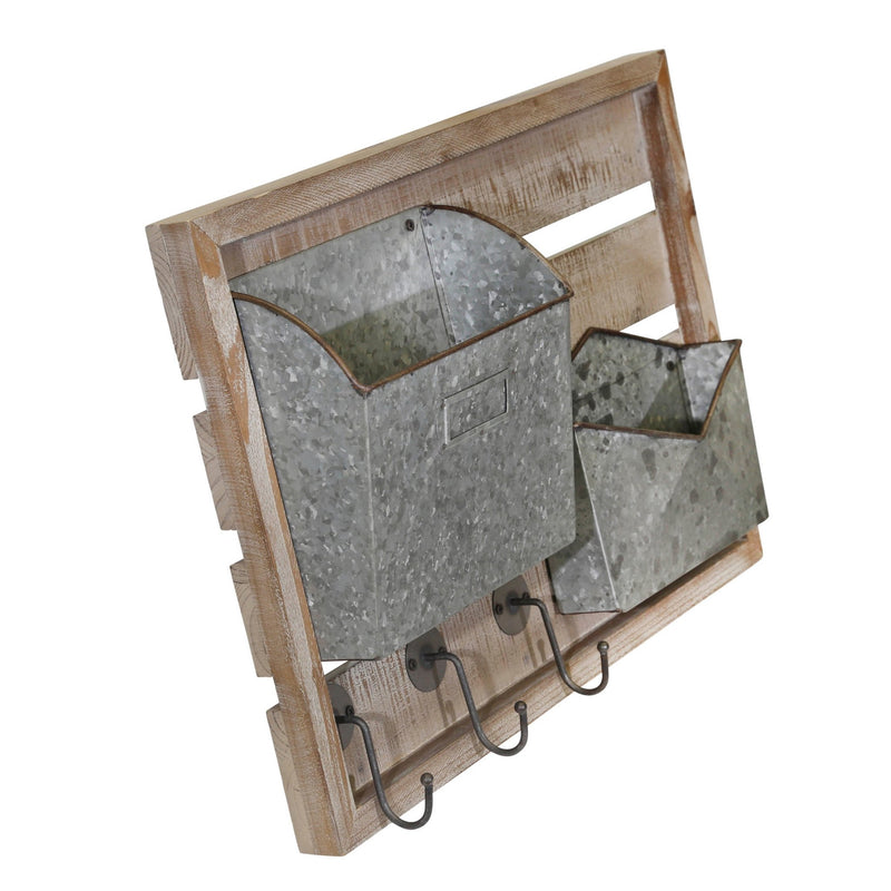 Wood/metal Wall Mail Organizer - Al Rugaib Furniture