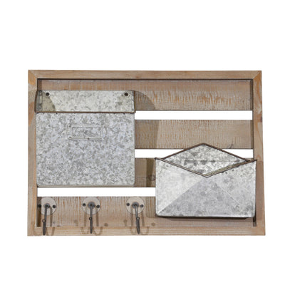 Wood/metal Wall Mail Organizer - Al Rugaib Furniture
