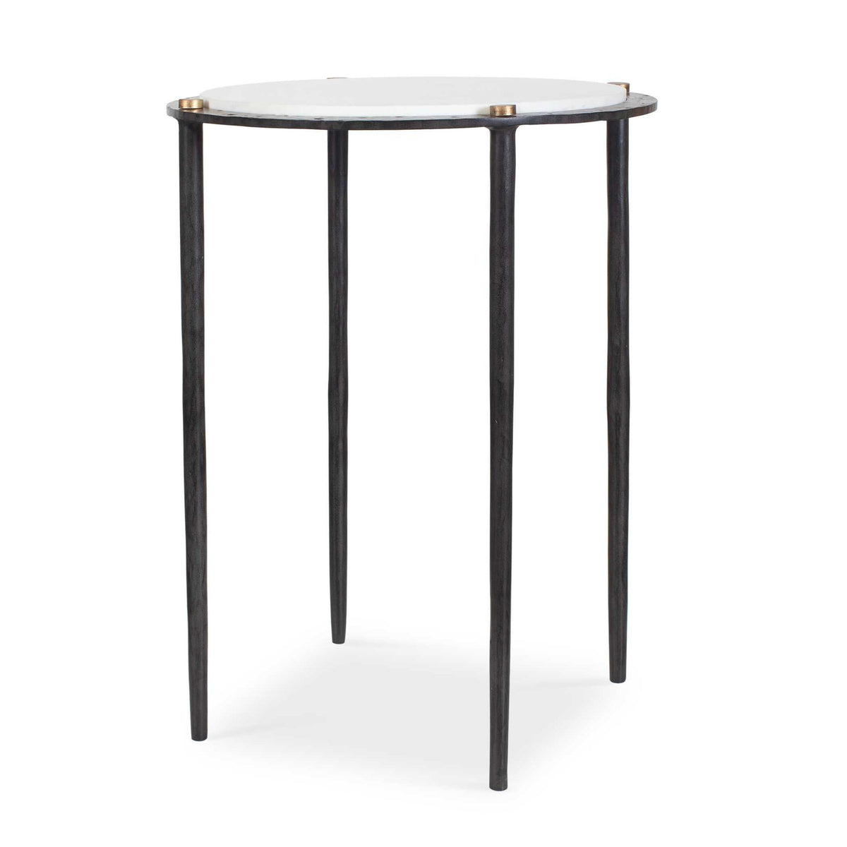 Wren Round White Marble Accent Table Accent & End Tables| Uttermost