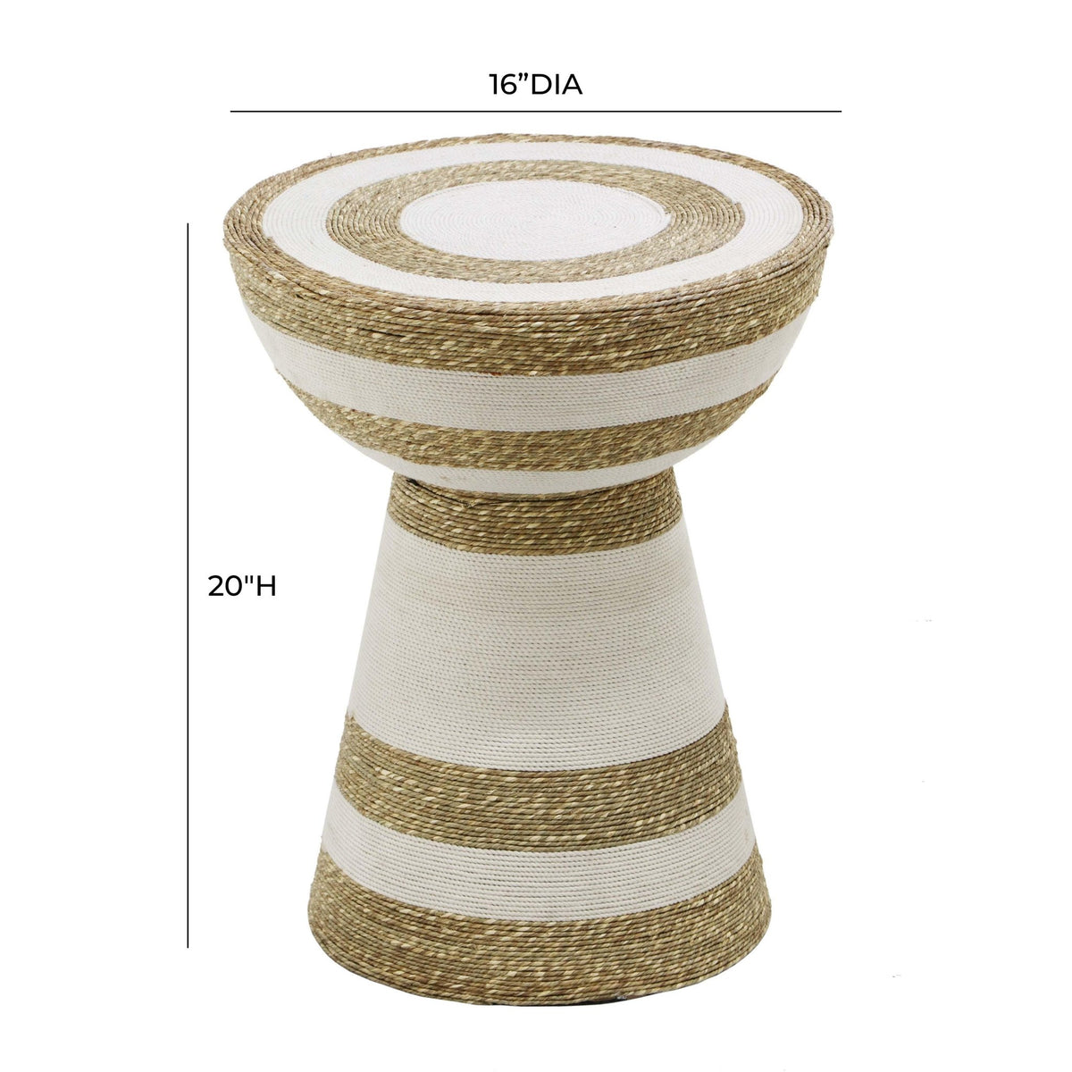 Wren Striped Side Table End Tables| TOV