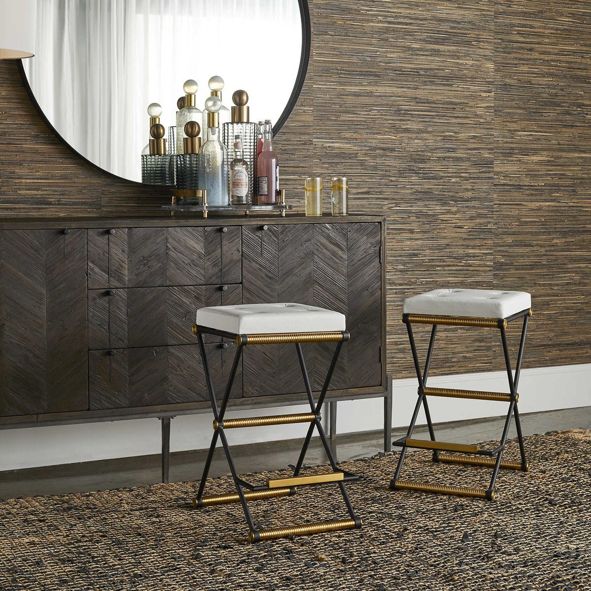 X Marks The Spot Counter Stool Stools| Uttermost
