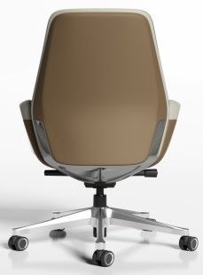 Medium back chair Cream Brown
