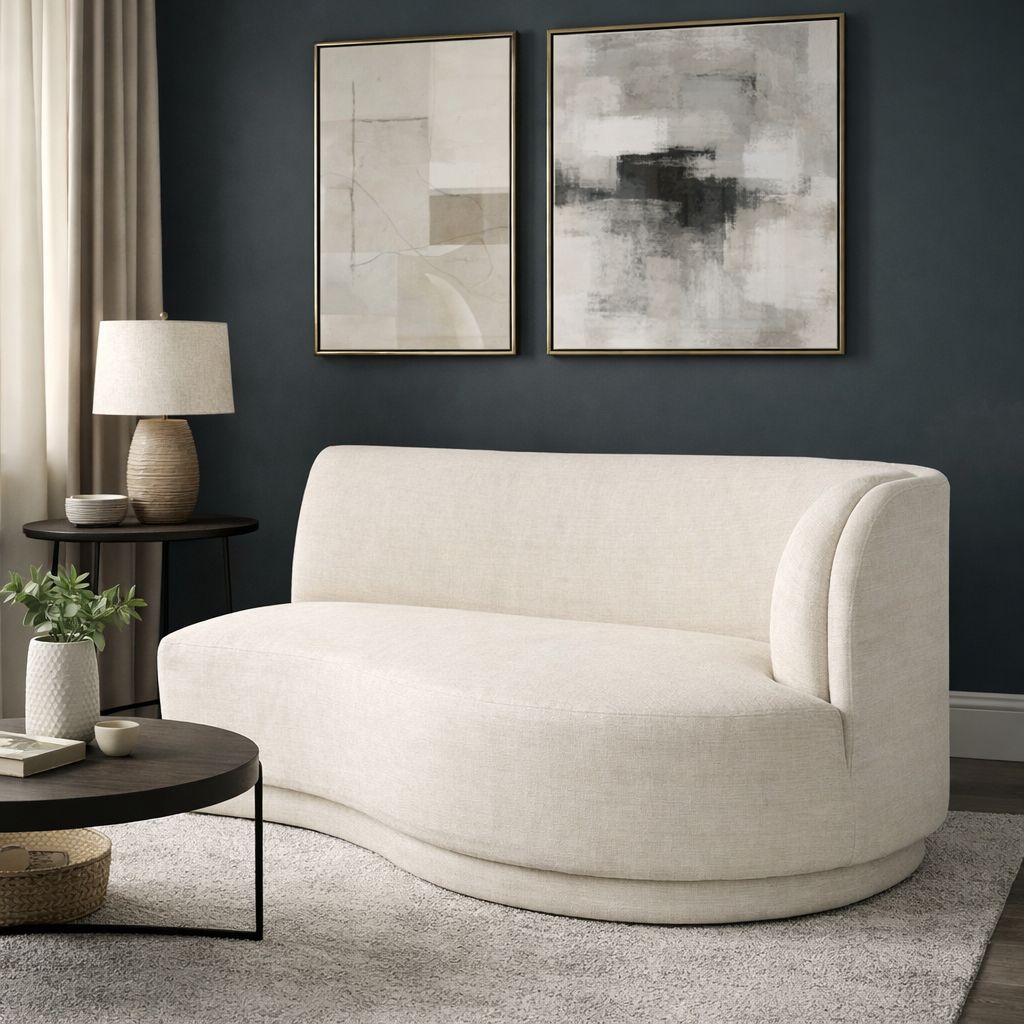 Yoon 2 Seat Sofa Right Sweet Cream Sofas & Loveseats| Moe's Home