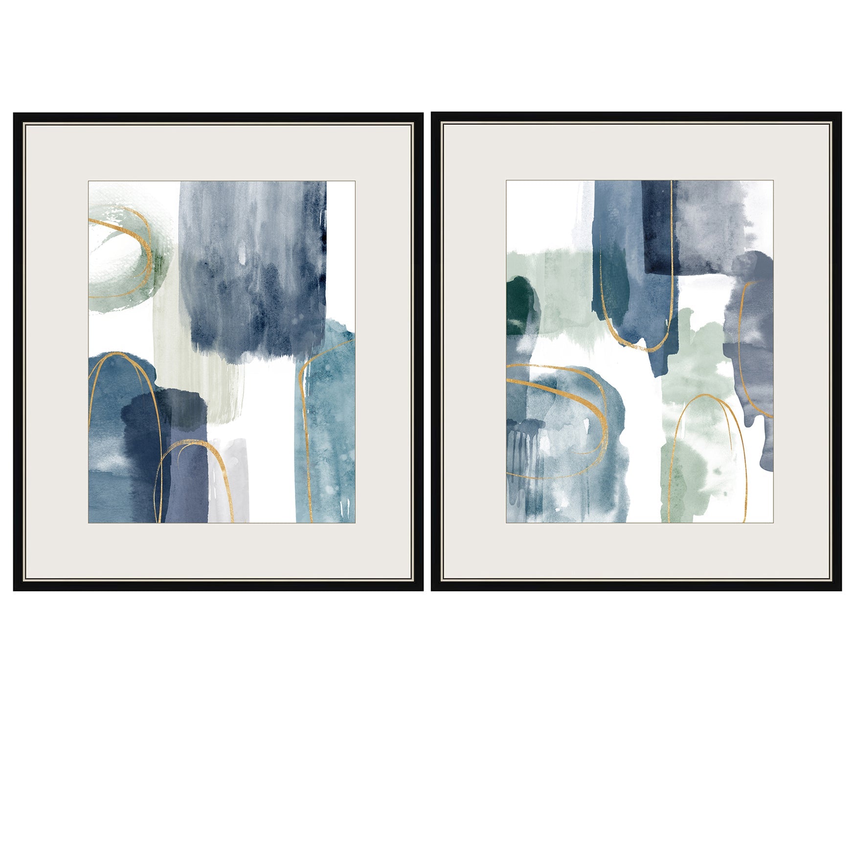 York 2-pieces blue-off-white Wall Art| Crestview