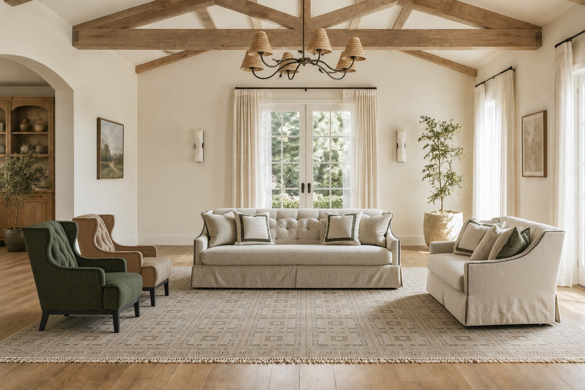 York Olive Accent Chair Chairs| AlRugaib Furniture