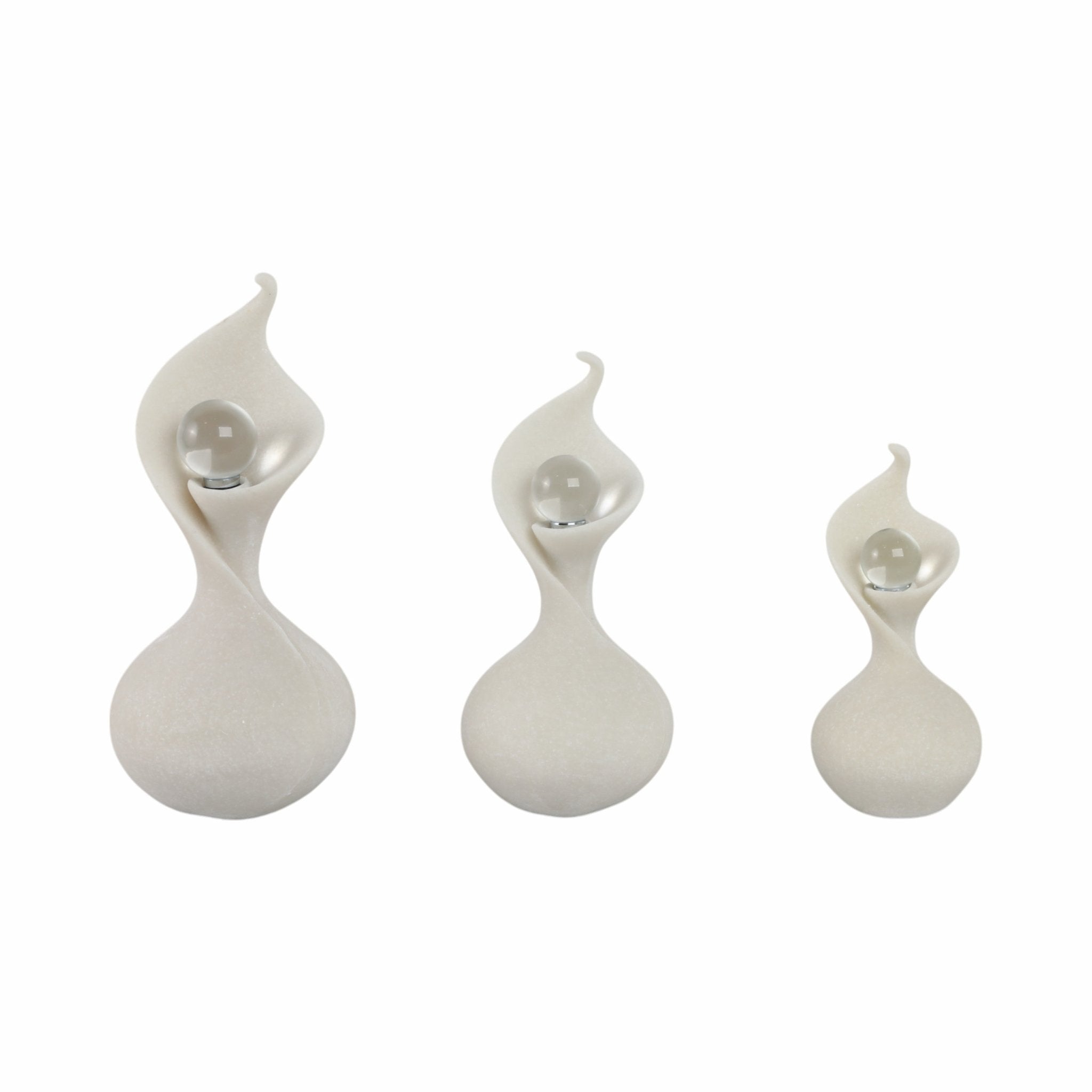 S/3 8/10/12" YPRES QUARTZ RESIN BOTTLES Table Decors| Sagebrook Home