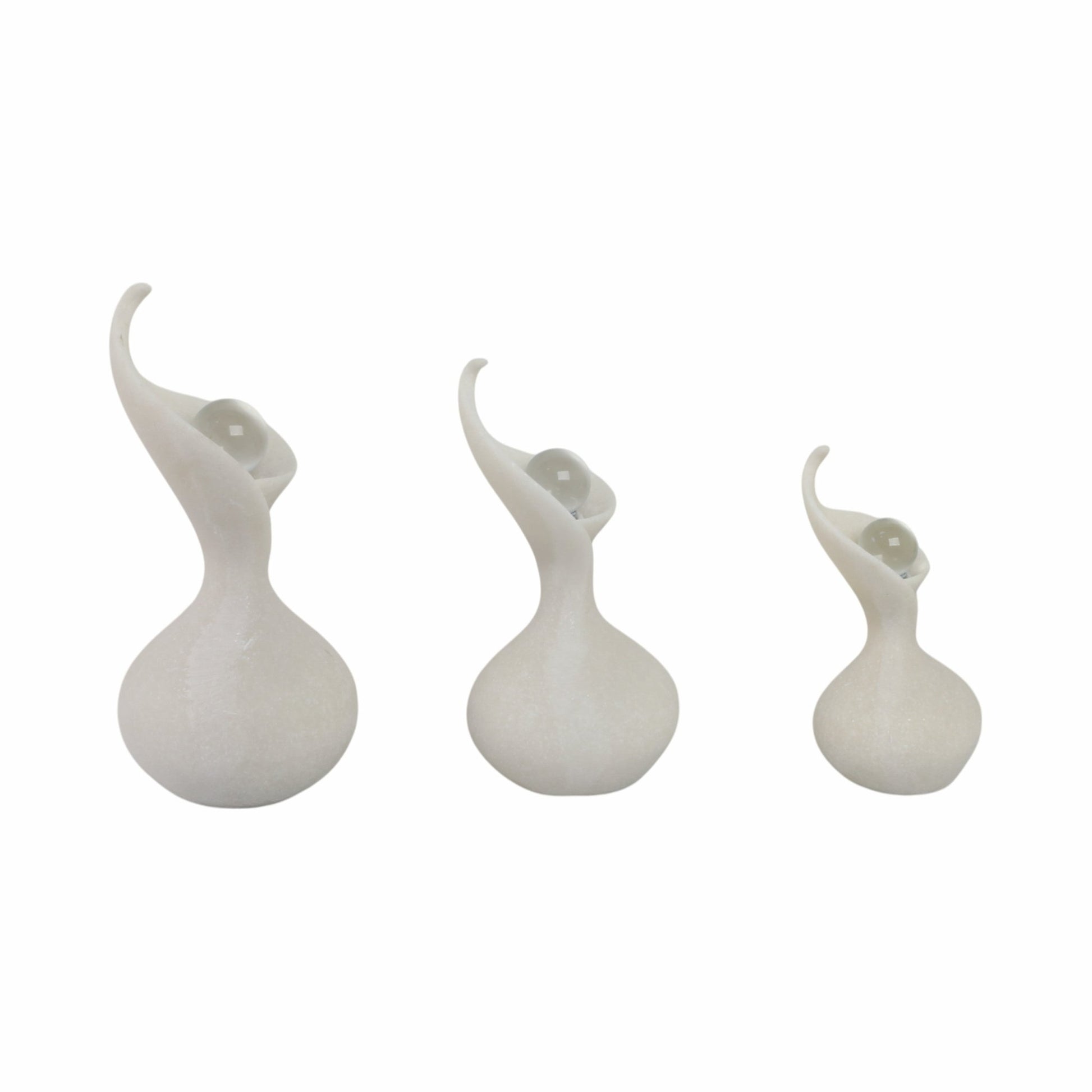 S/3 8/10/12" YPRES QUARTZ RESIN BOTTLES Table Decors| Sagebrook Home