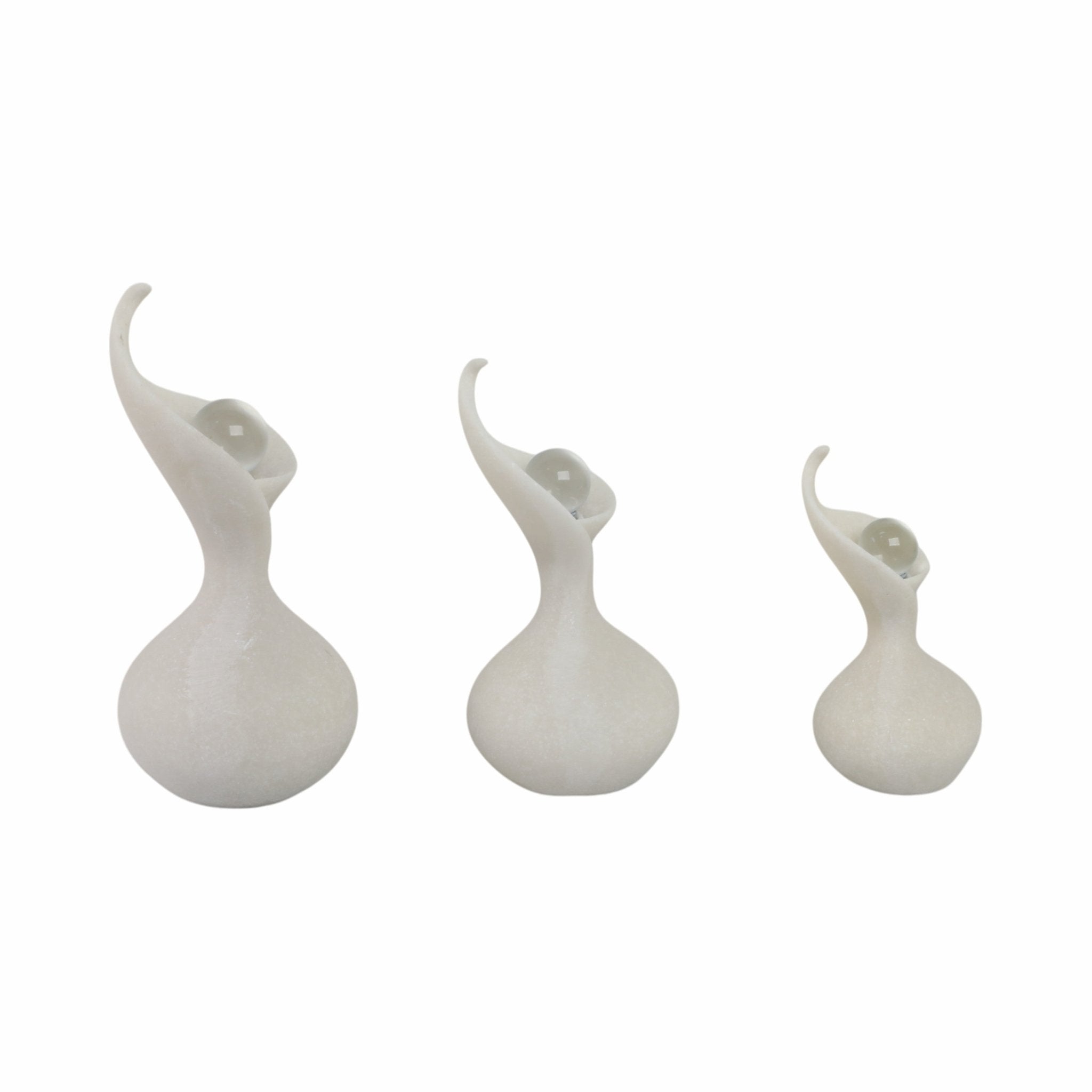 S/3 8/10/12" YPRES QUARTZ RESIN BOTTLES Table Decors| Sagebrook Home