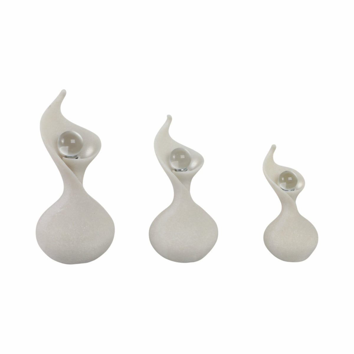 S/3 8/10/12" YPRES QUARTZ RESIN BOTTLES Table Decors| Sagebrook Home