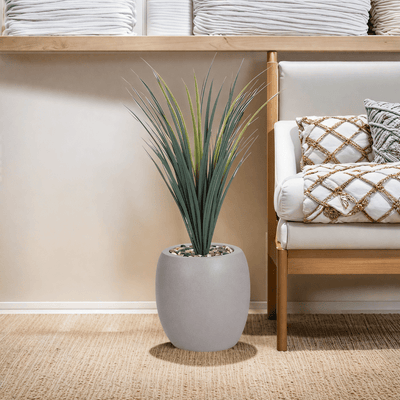 Yucca cactus tree with a fiberglass oval base consisting of a single branch, designed with green leaves that add a lively touch. Available colors: torabi spray. - Al Rugaib Furniture