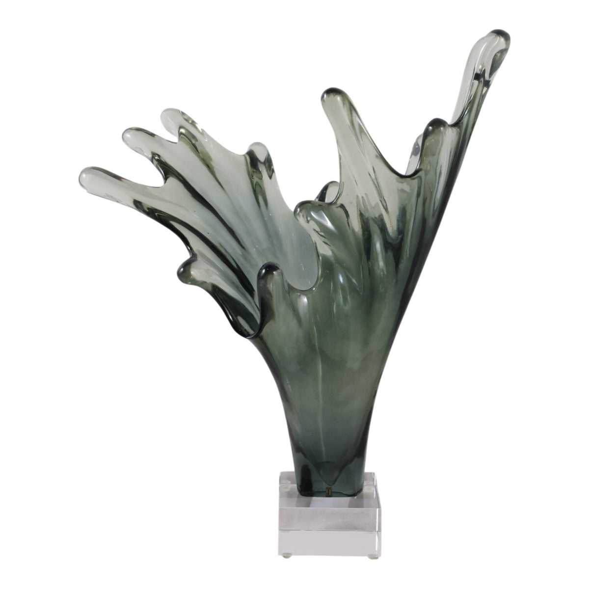 Yuma Large Grey Glass Statuary Table Decors| Sagebrook Home
