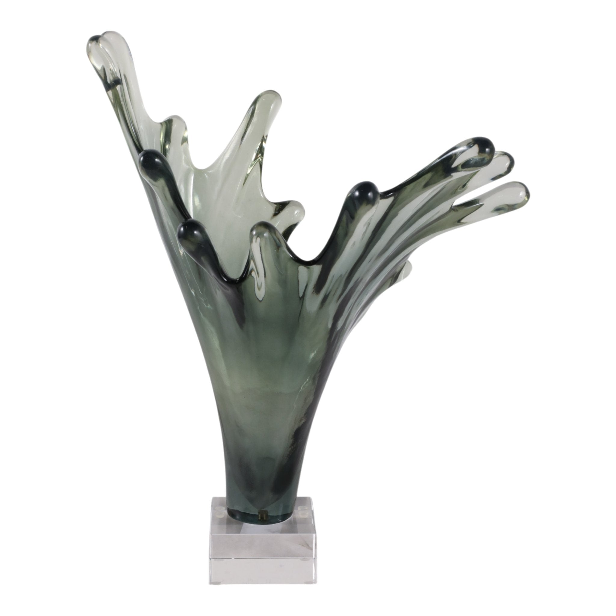 Yuma Large Grey Glass Statuary Table Decors| Sagebrook Home