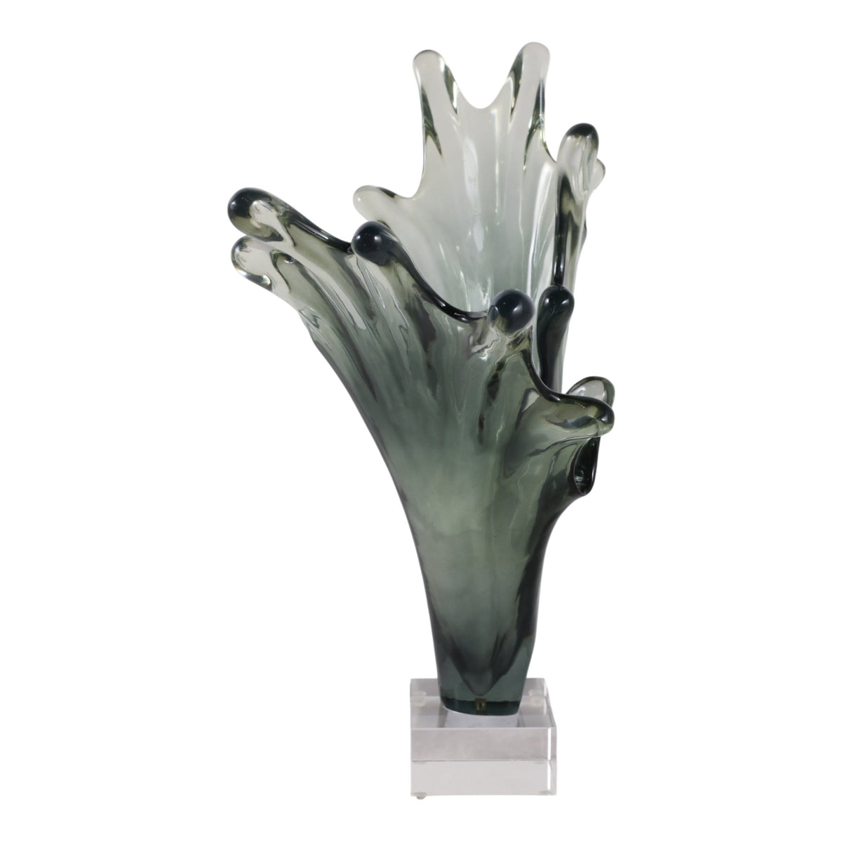 Yuma Large Grey Glass Statuary Table Decors| Sagebrook Home