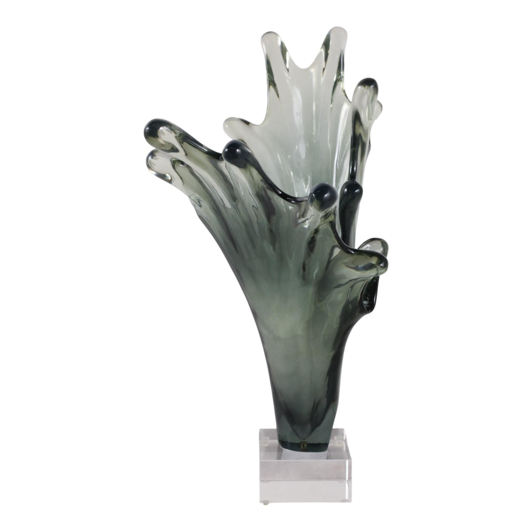 Yuma Large Grey Glass Statuary Table Decors| Sagebrook Home