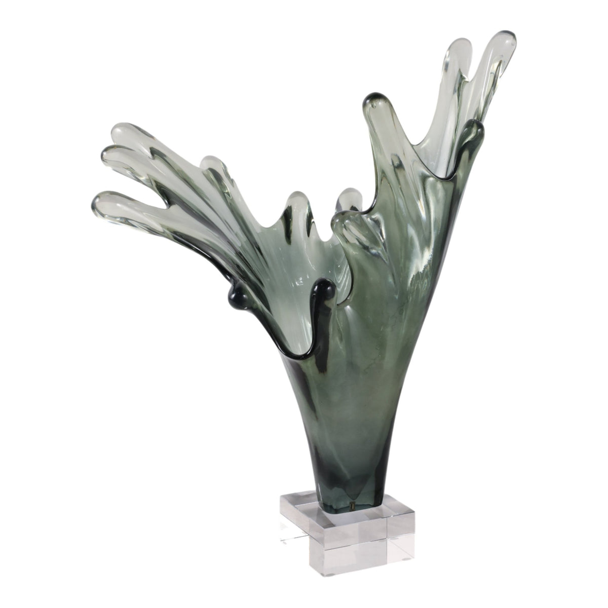 Yuma Large Grey Glass Statuary Table Decors| Sagebrook Home