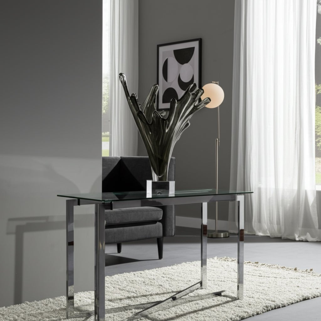 Yuma Large Grey Glass Statuary Table Decors| Sagebrook Home