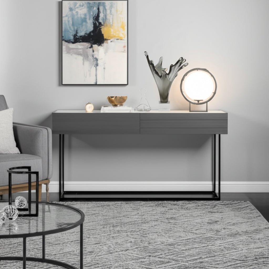 Yuma Large Grey Glass Statuary Table Decors| Sagebrook Home