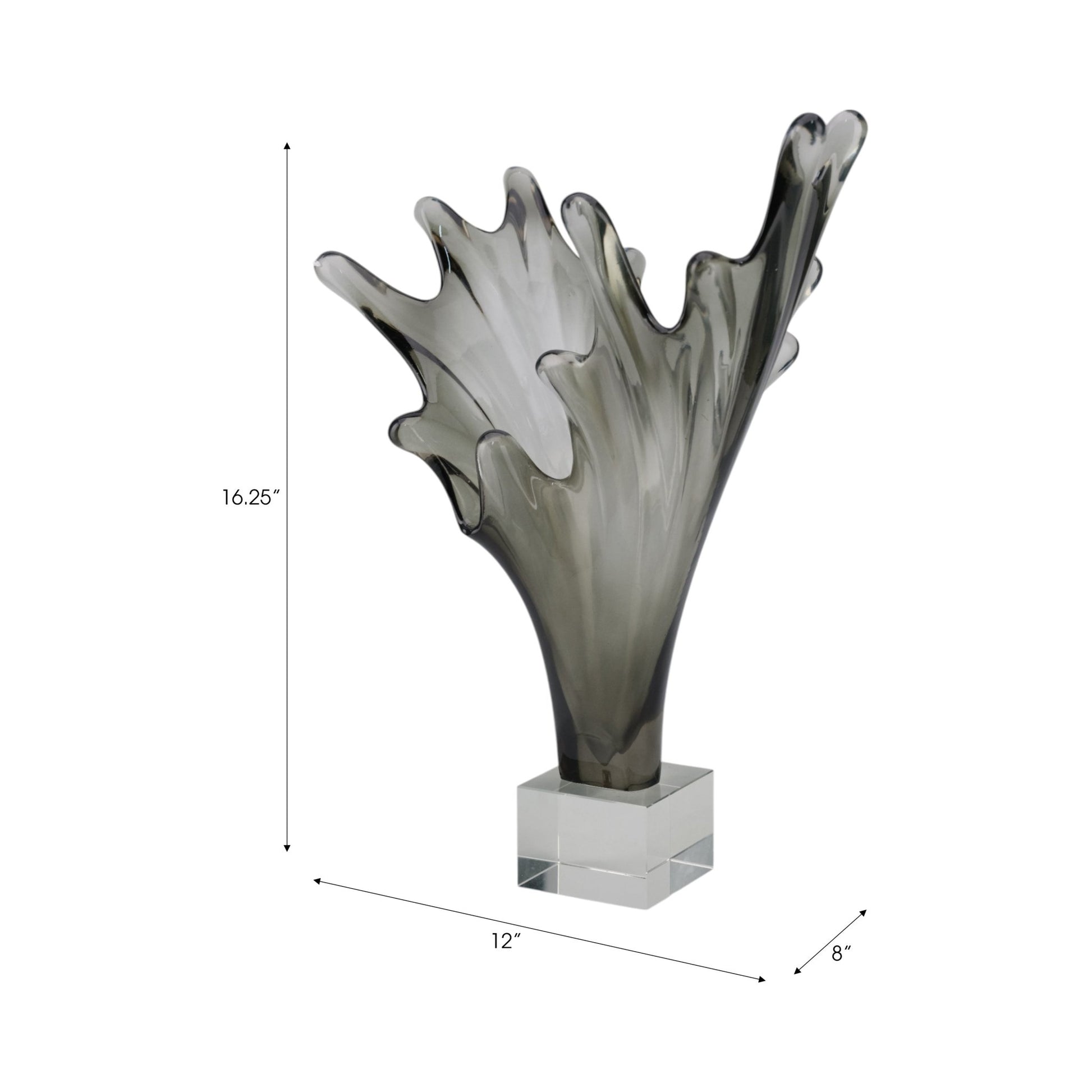 Yuma Large Grey Glass Statuary Table Decors| Sagebrook Home