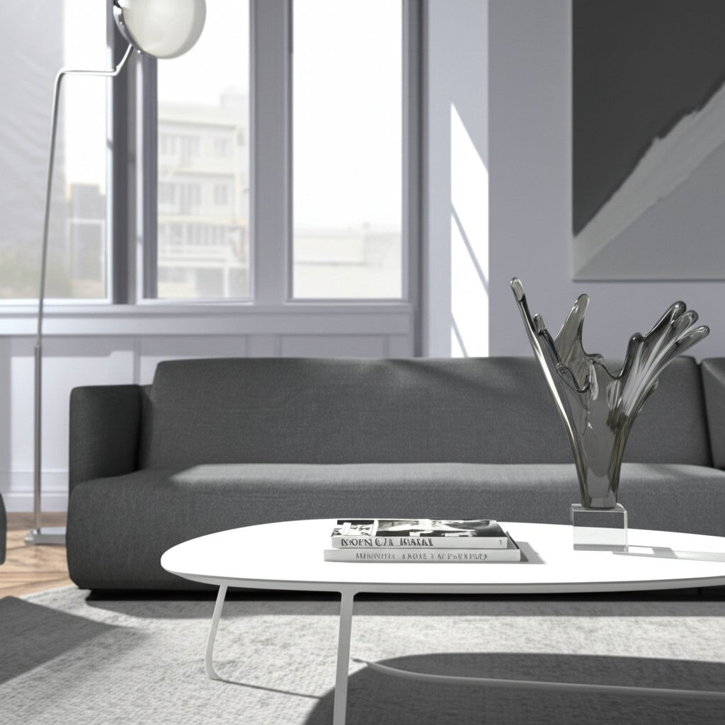 Yuma Large Grey Glass Statuary Table Decors| Sagebrook Home