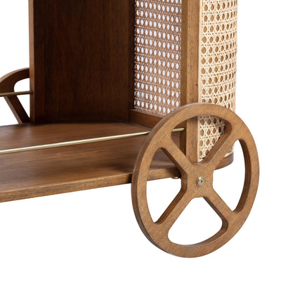 Yuma Natural Rattan Bar Cart - Al Rugaib Furniture