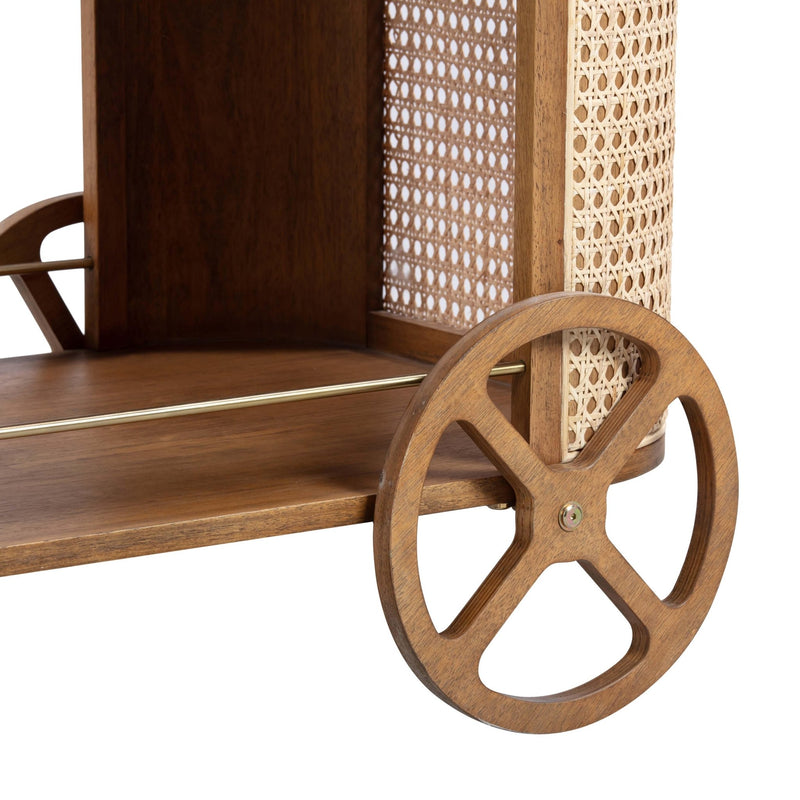 Yuma Natural Rattan Bar Cart - Al Rugaib Furniture