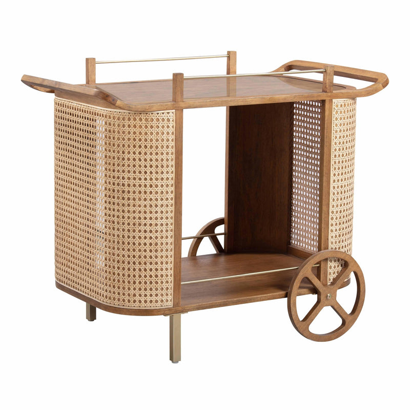 Yuma Natural Rattan Bar Cart - Al Rugaib Furniture
