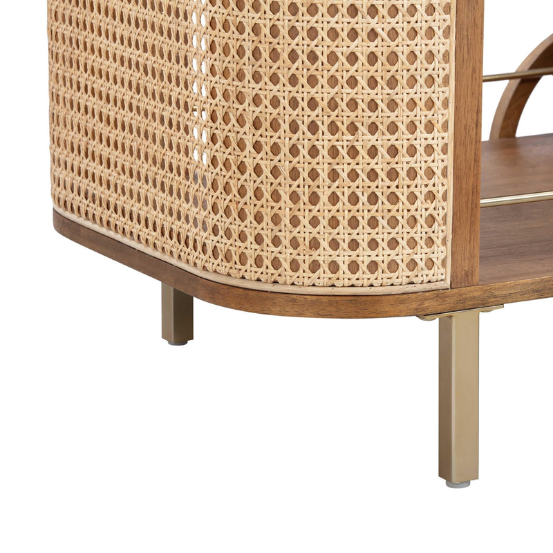 Yuma Natural Rattan Bar Cart - Al Rugaib Furniture