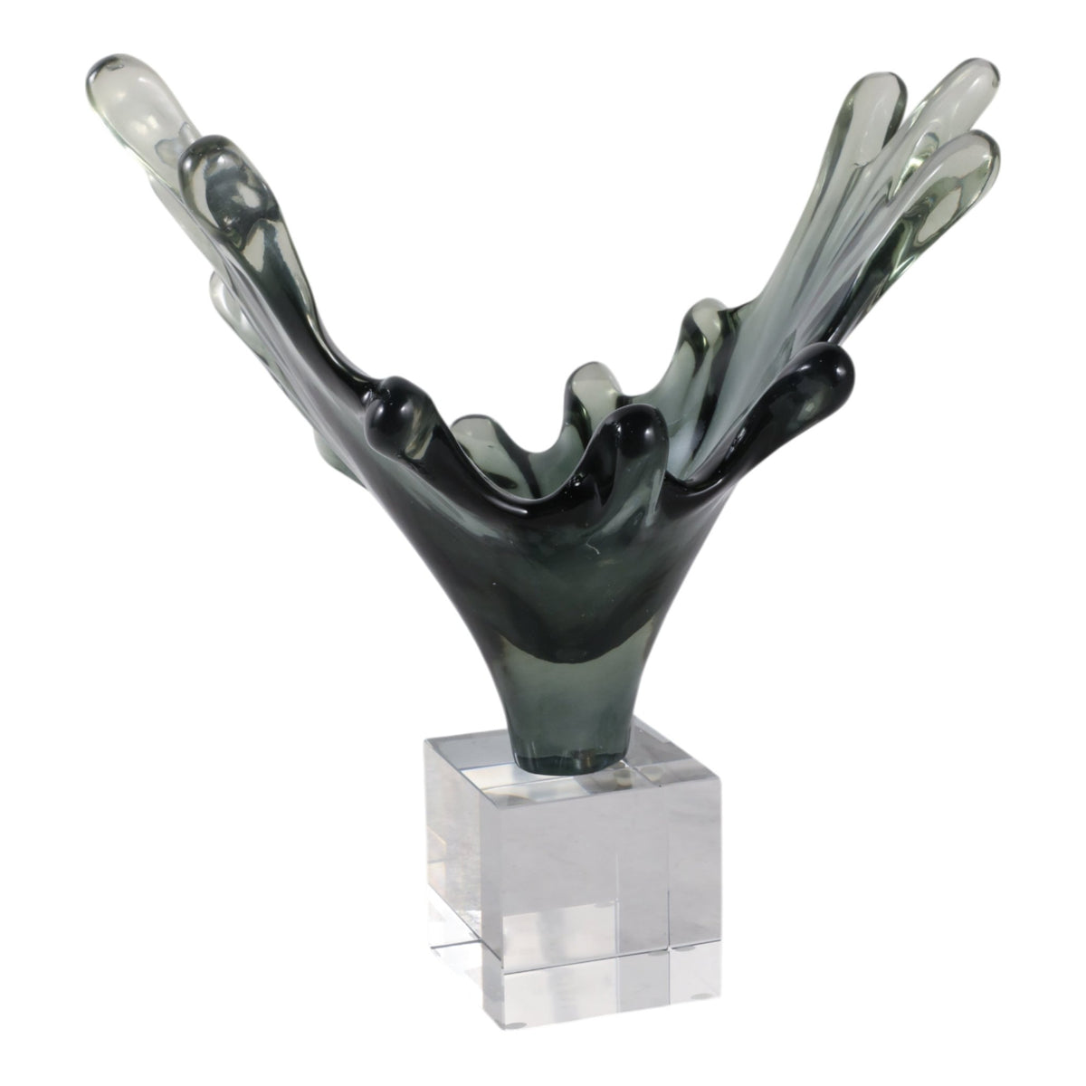 Yuma Small Grey Glass Statuary Table Decors| Sagebrook Home