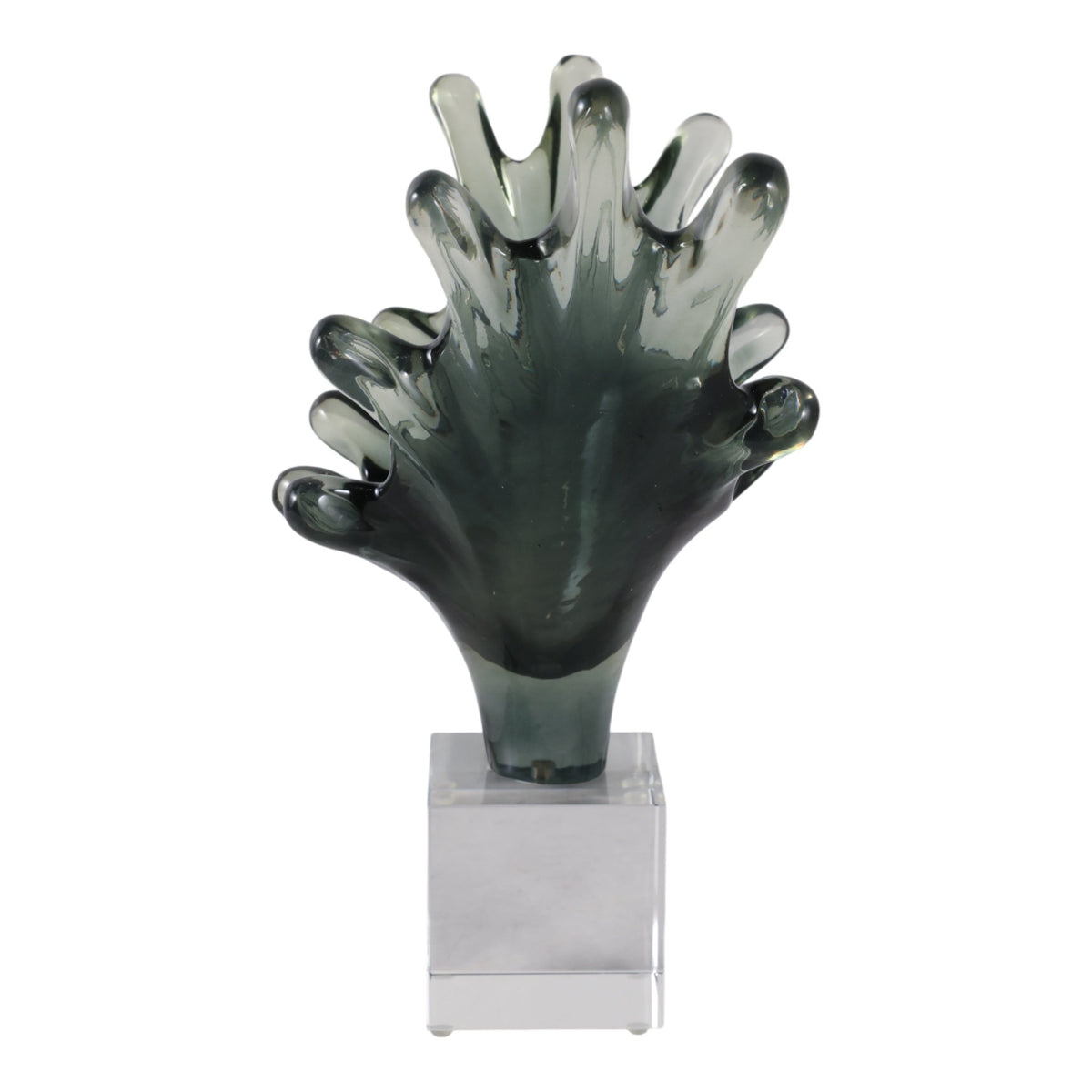 Yuma Small Grey Glass Statuary Table Decors| Sagebrook Home