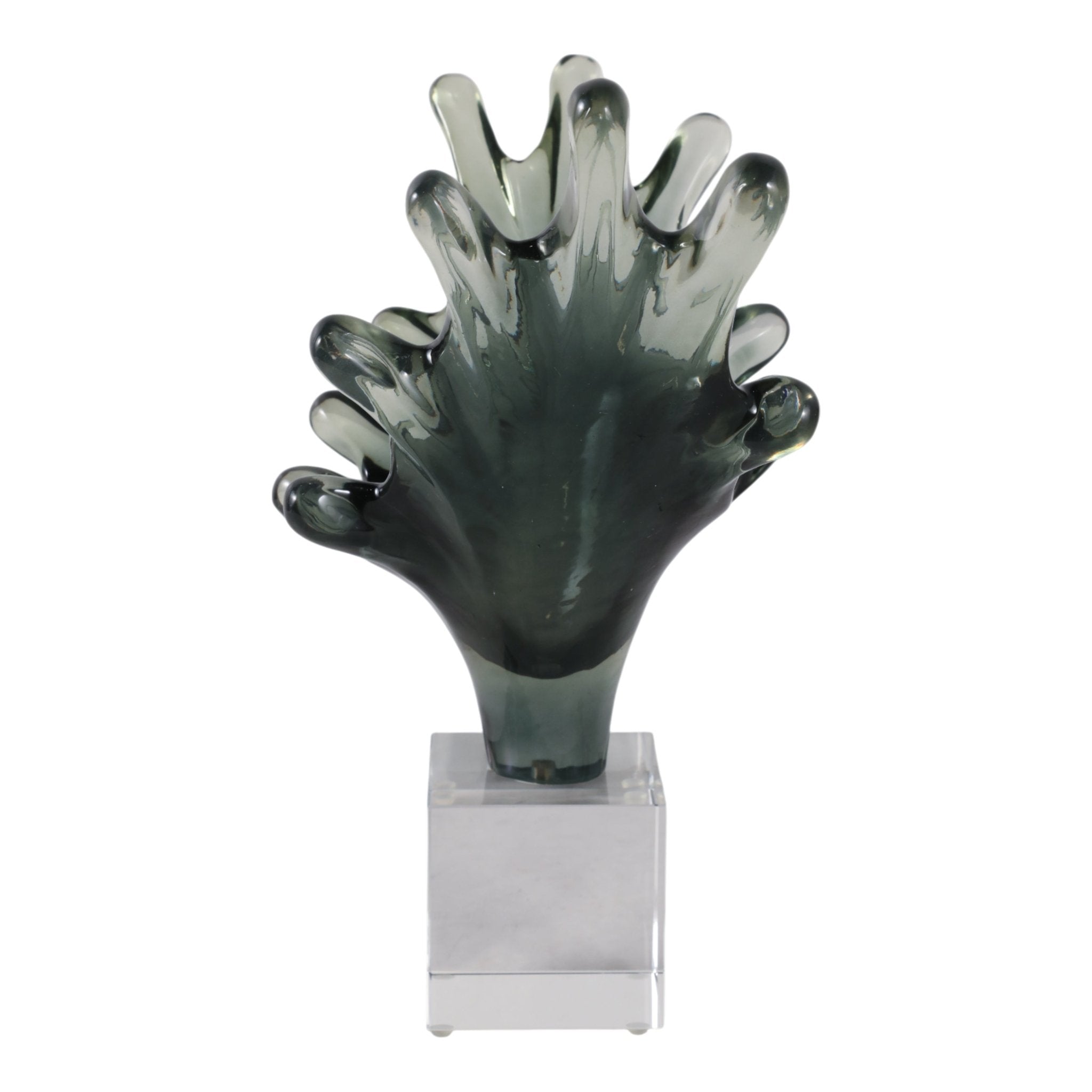 Yuma Small Grey Glass Statuary Table Decors| Sagebrook Home