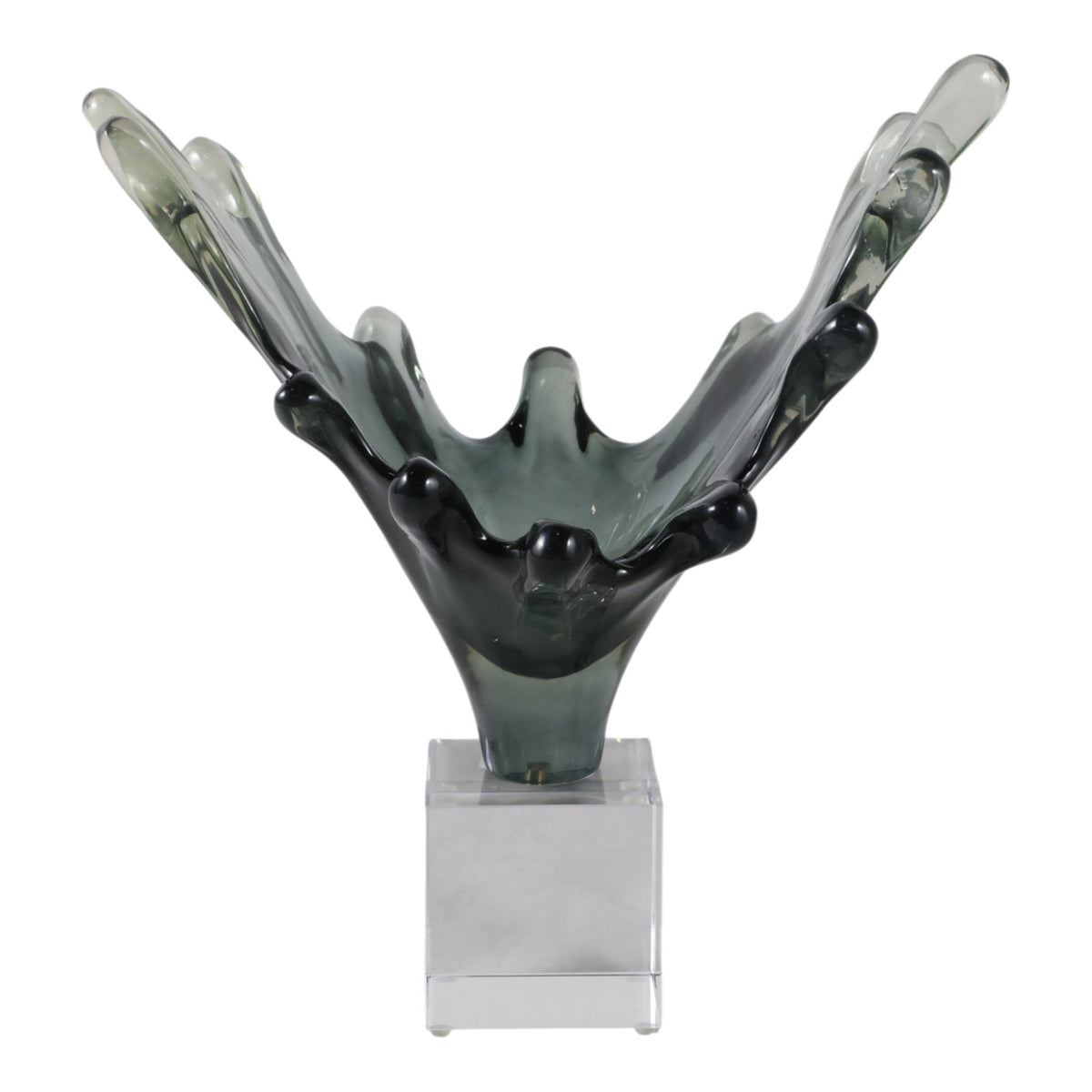 Yuma Small Grey Glass Statuary Table Decors| Sagebrook Home