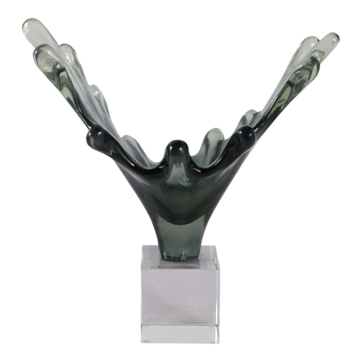 Yuma Small Grey Glass Statuary Table Decors| Sagebrook Home