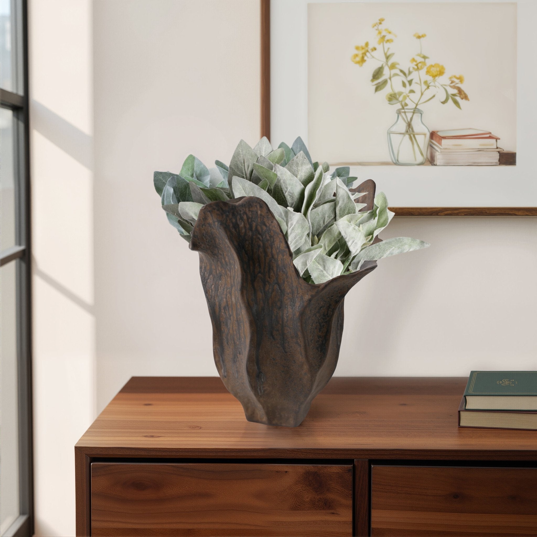 ZALDANA PORCELAIN VASE, RUST Vases and Jars| Sagebrook Home