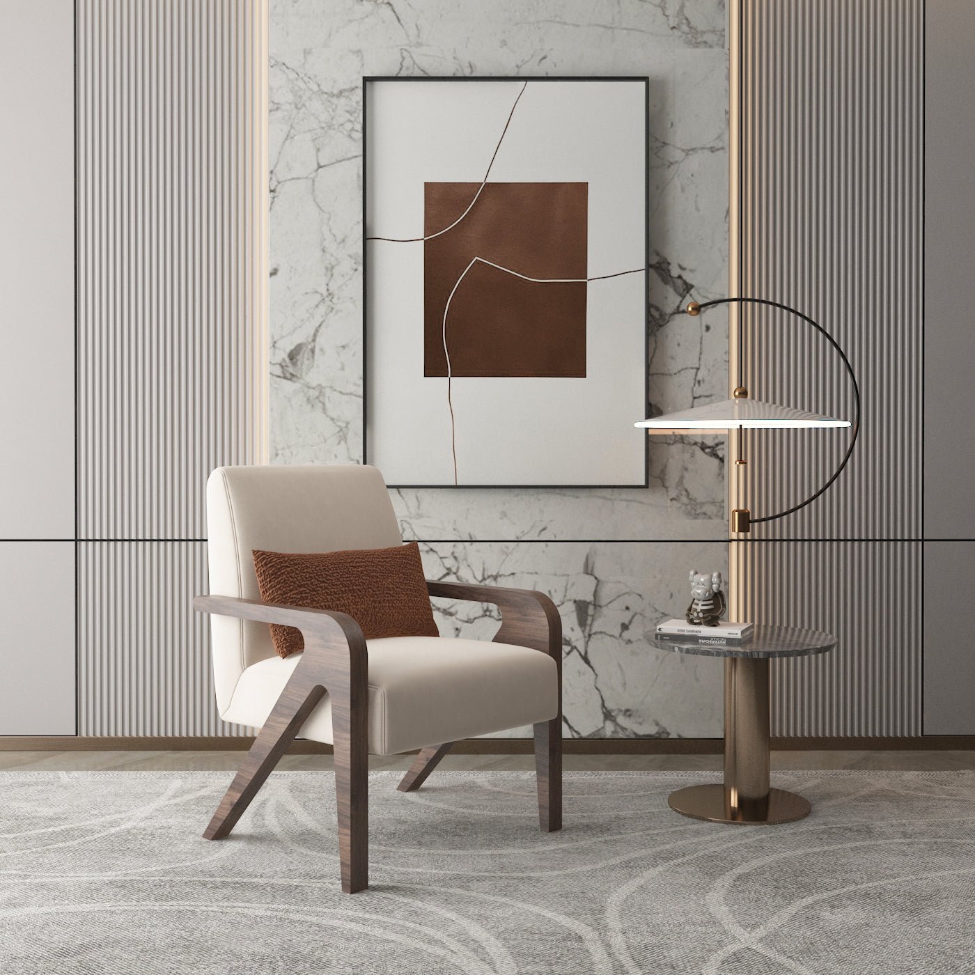 Zan Boucle Chair size 72x75x93 cm Chairs| Oak