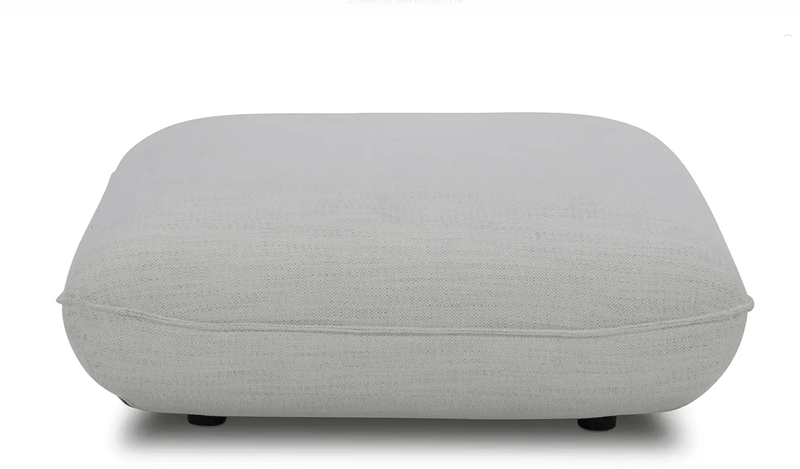 Zeppelin Ottoman Salt Stone White - Al Rugaib Furniture