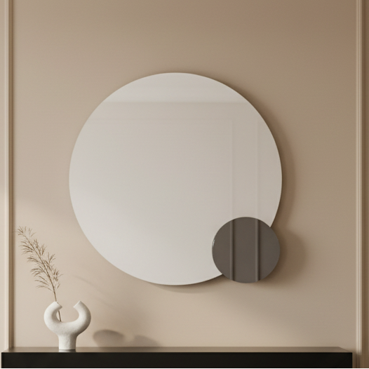 ZINNIA DIA380 MIRROR WITH IRON FRAME Mirrors| Roots Furniture