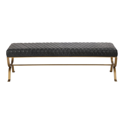 Teatro Bench Onyx Black Leather