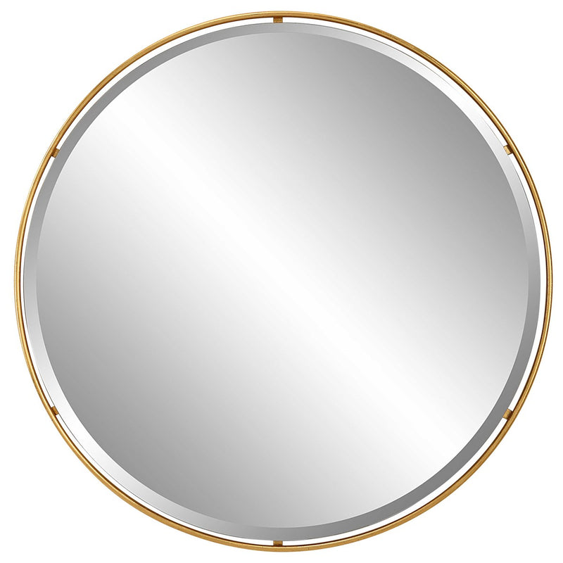 Canillo Round Mirror, Gold (6623979110496)