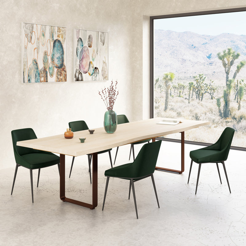 Sedona Dining Chair Green Velvet-M2 (4568059150432)