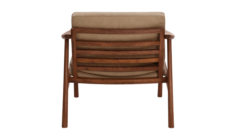 Harlowe Leather Lounge Chair Soft Brown