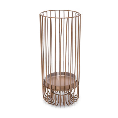 Metal & Glass Candle Holder Gold - Al Rugaib Furniture (4727799545952)