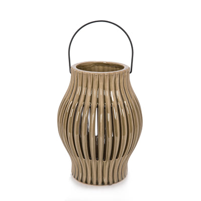 Ceramic Candle Holder Olive Green - Al Rugaib Furniture (4728023285856)