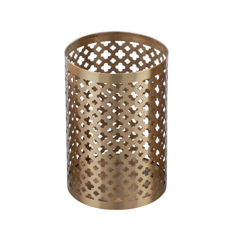 Metal Candle Holder Gold Medium - Al Rugaib Furniture (4727769563232)